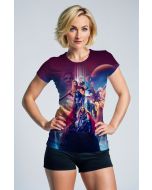 Twin Hammers Tee – Cosmic Maroon Clash Edition