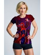 Mech Web Pulse Tee – Deep Red Spiderback Tech Short Sleeve Shirt