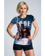 Thunder Realm Tee – Deep Blue Hero Graphic Shirt