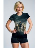 Battle Horizon Tee – Dark Teal Hero Squad Graphic Shirt