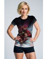 Flash Burst T-Shirt – White Base with Speed Force Red Print