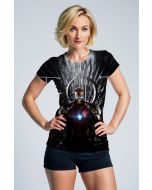 Iron Man and Game of Thrones Crossover Black and Red Graphic T-Shirt