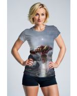 Marvel Avengers Inspired Men’s Red and Gold Hulkbuster Battle Scene Graphic T-Shirt