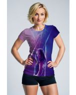 Guardians of the Galaxy Inspired Women’s Purple and Blue Gamora Graphic T-Shirt
