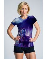 Guardians of the Galaxy Inspired Nebula Blue and Purple Graphic T-Shirt