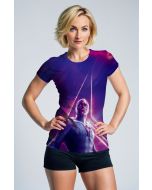 Avengers Inspired Vision Purple Cosmic Graphic T-Shirt