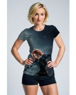 Black Widow Action Pose T-Shirt – Strong Female Superhero