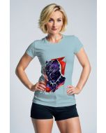 Black Panther T-Shirt – Light Blue Geometric Legend