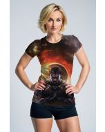 Black Panther Wakanda Forever Sunset Glow Marvel Design Women’s T-Shirt