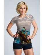 Black Panther Vibranium Charge City Run Marvel Design T-Shirt