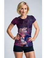 Harley Quinn Bubblegum Rebel Tee – Pink & Purple Galaxy Street Style Shirt