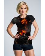 Superman Fire Requiem Tee – Black Hero in Flame Legacy T-Shirt