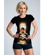 Superman Light Ascendant Tee – Black Rebirth Hero Minimalist Shirt