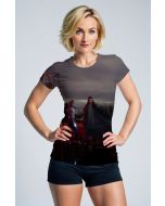 Dark Gray T-Shirt with Superhero Characters Print