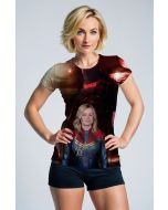 Captain Marvel Blue & Red T-Shirt