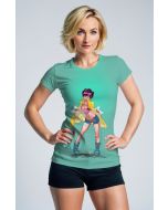 Mint Green Jubilee Yellow & Pink X-Men T-shirt