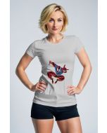 The Scarlet Spider T-Shirt features a dynamic design inspired by Marvel's iconic web-slinger