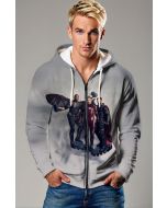 Light Grey Avengers Trio Zip‑Up Hoodie