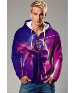 Purple Scarlet Witch Avengers Zip‑Up Hoodie