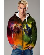 Multicolor Avengers Heroes Zip‑Up Hoodie