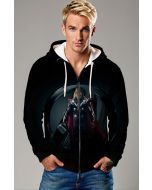 Black Thor Avengers Zip‑Up Hoodie
