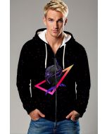 Neo Panther Graphic Apparel – Black Zip‑Up Hoodie