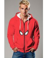  Web Vision Minimalist Apparel – Bold Red Zip‑Up Hoodie