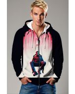  Street Scene Icon Apparel – Black & White Zip‑Up Hoodie