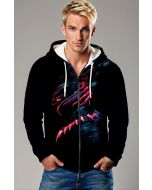  Black Panther Neon Zip‑Up Hoodie