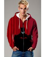 Red Batman Zip‑Up Hoodie