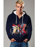 Dark Blue Ant-Man & Wasp Zip-Up Hoodie – Marvel Motion Style