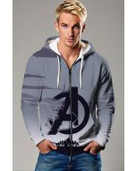 Grey Blue Avengers Disintegration Zip Hoodie – Quiet Strength in Every Stitch