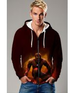 Crimson Fury Zip Hoodie – Wolverine Berserker Mode