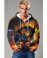 Knightfall Zip Hoodie – Ember Storm Edition