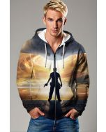 Horizon Guardian Zip Hoodie – Ember Dusk Variant