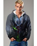 Mystic Bond Zip Hoodie – Shadowscale Green Edition