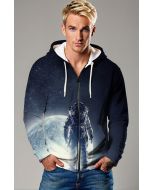 Astronaut Reality Zip Hoodie – Celestial Dark Blue Edition