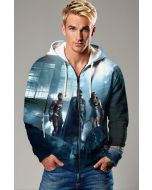Justice League Horizon Zip-Up Hoodie – Heroic Blue Spectrum