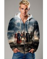 Justice League Ascent Zip-Up Hoodie – Nightfall Gradient Edition