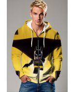 Yellow & Black Lego Batman Zip-Up Hoodie – Dynamic Urban Armor