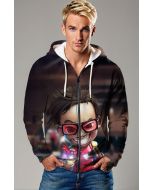 Dark Brown Chibi Stark Zip Hoodie – Powered Up Personality