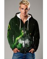 Black & Green Venom Zip Hoodie – Symbiote Unleashed