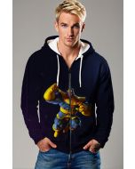 Dark Blue Thanos Zip Hoodie – Cartoon Snap Master