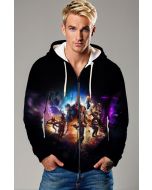 Black Marvel Heroes Zip Hoodie – Multiverse Warriors Collage