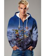 Blue Zip-Up Hoodie – Arctic Warfront with Heroes