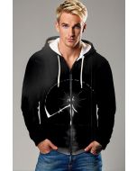Midnight Reflection Zip-Up Hoodie – Warrior in the Fog