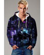 Iron Legacy Streetwear – Purple Neon Stark Full-Zip Hoodie
