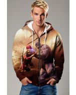 Titan Grip – Sand Brown Zip-Up Hoodie