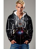 Iron Man and Game of Thrones Crossover Black and Red Zip Up Hoodie