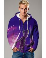 Guardians of the Galaxy Inspired Groot Purple and Blue Zip Up Hoodie